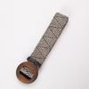 Ethnic-style PP Grass Woven Belt, Wooden Buckle, Round Buckle, Elastic, Wide Belt Without Holes, Bohemian Linen Corset, Waist Seal