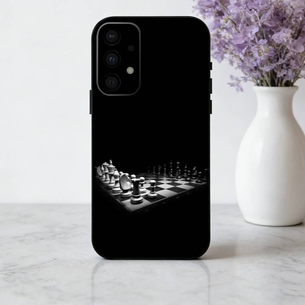 Cool C-Chess A-Art Phone Case For Samsung Galaxy A73,A72,A71,A70,A53,A52,A51,Soft Silicone Black Cover