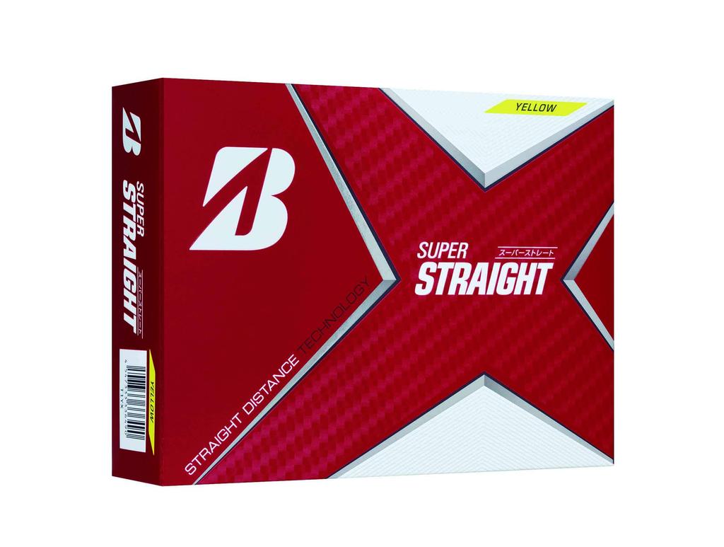 BRIDGESTONE Super Straight Golf Balls, 2021 Model, 12 Balls, Yellow
