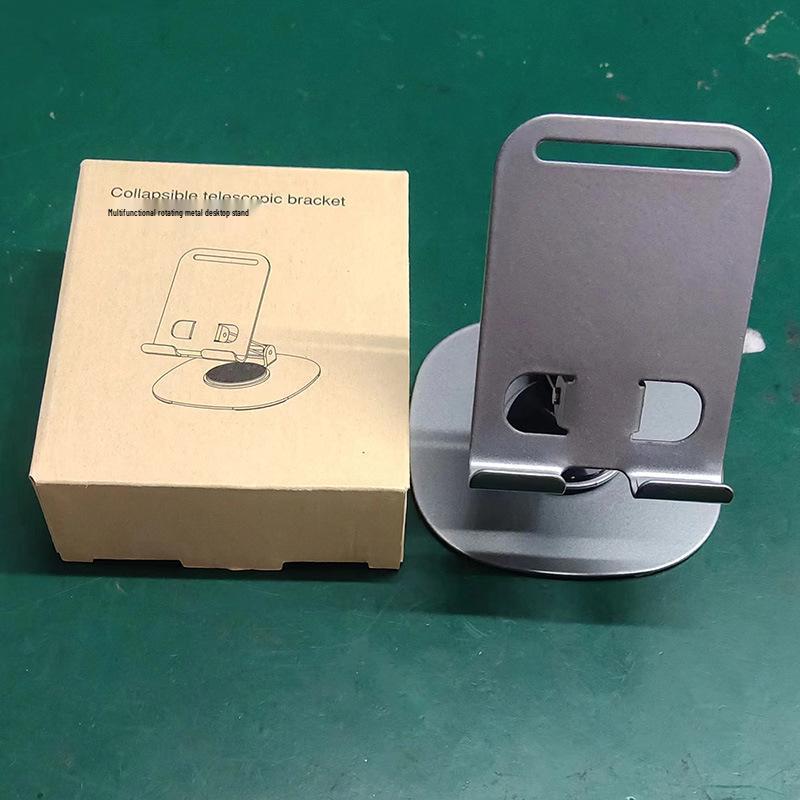 Rotating Metal Phone & Tablet Stand: Customizable, Foldable, Multi-functional Desktop Holder for TikTok Live