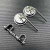 Universal 22-25mm For Cafe Racer Chopper Bobber Harley Motorcycle Retro Round Rear View Handlebar Clip-on Rearview Side Mirror