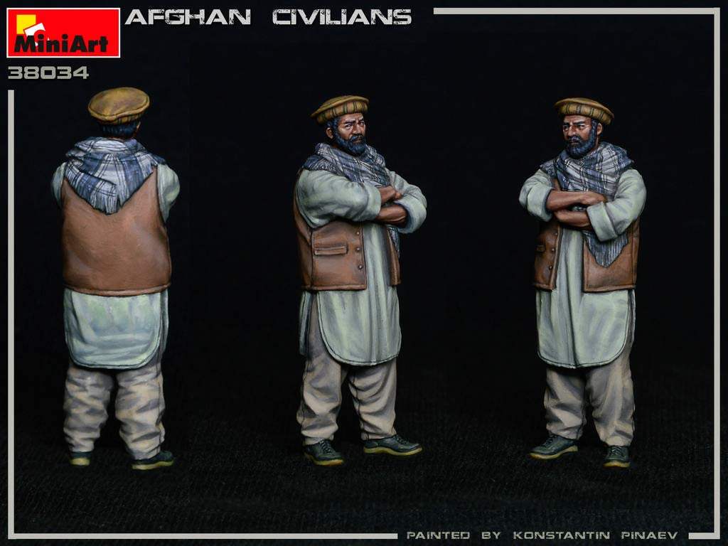 MiniArt Scale Afghan Civilians Plastic Model Kit MA38034 1/35 (5-Piece Set)
