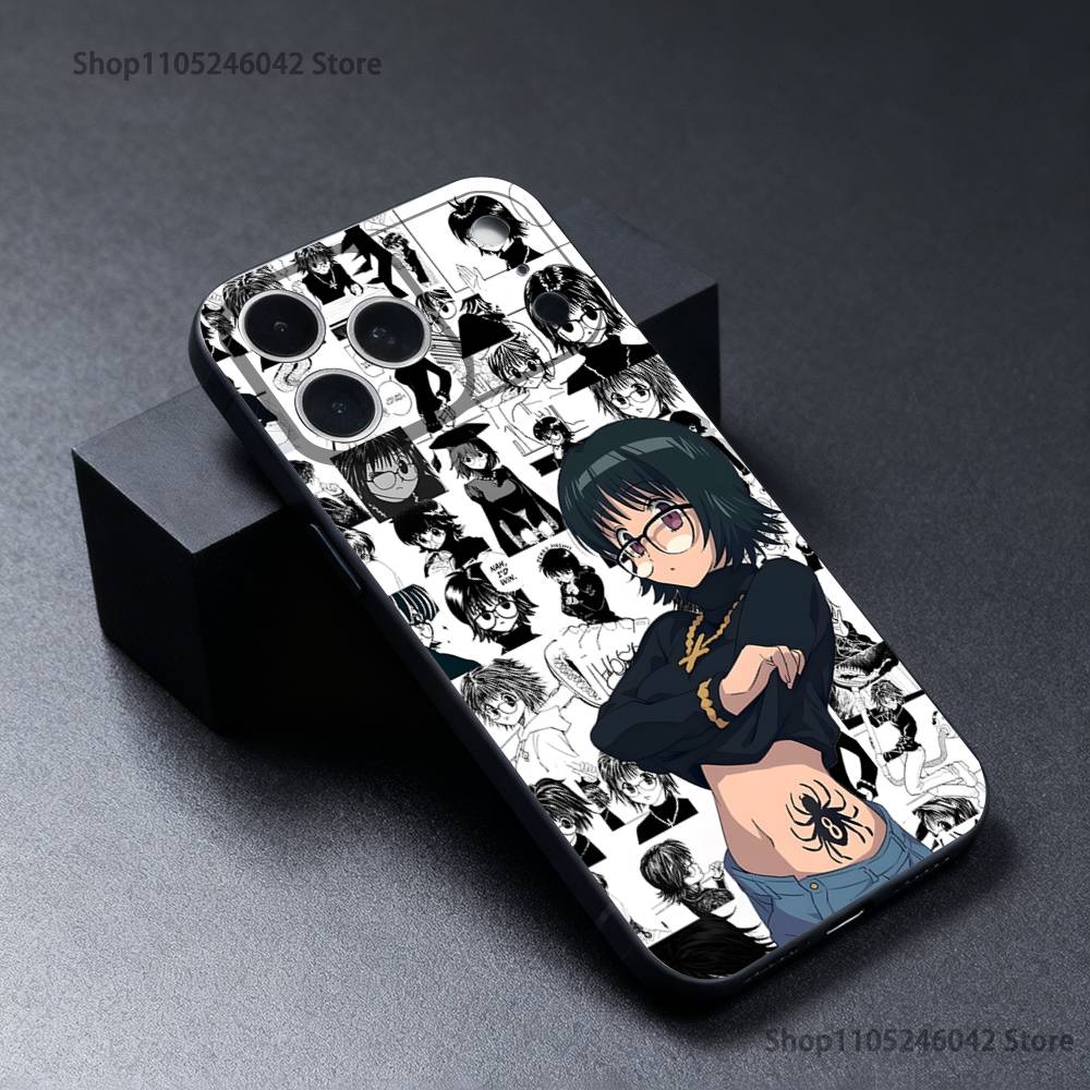 H-HunterS S-ShizukuS Black Soft Cover Phone Case For iPhone 17,16,15,14,13,12,11,Pro,Max,Plus