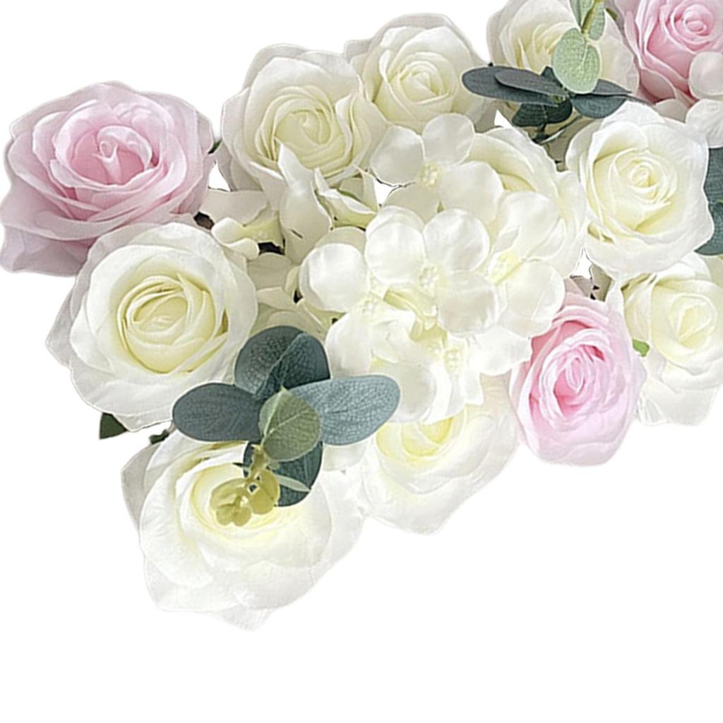 2Pcs Wedding Arch Flower Swag Handmade Green Leaves Silk for Arbor Party