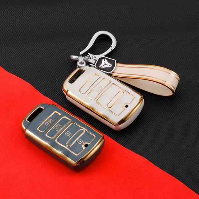 4 Buttons New Soft TPU Smart Remote Car Key Shell Case Cover  for Kia Cadenza K900 2014 2015 2016 2017 Protector Shell Keychain
