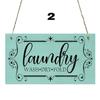 Holz Wäsche Holzschilder Türhänger Wäschezeichen Wandplakette Dekorative Plakette Buchstabenbedruckte Schilder Türschild