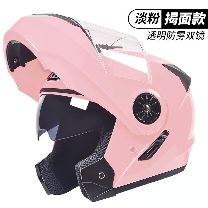 Specially designed for electric motorcycle helmets, men's and women's open-face helmets with dual mirror design, full-face helmet with
