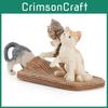Cute Realistic Cat Sculpture Handcrafted Miniature Office Tabletop Home Decoration