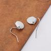 E799 Minimalist Geometric Metal Mini Disc Round Earrings for Women