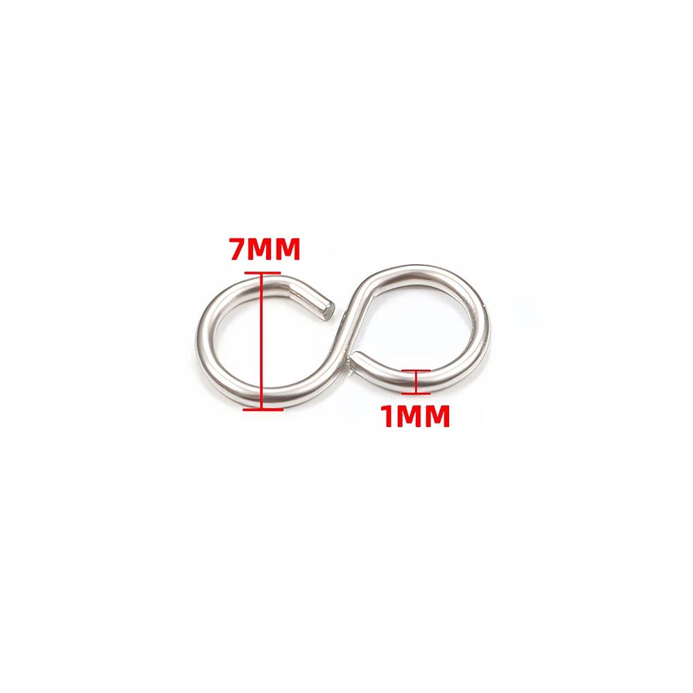 20/50Pcs Stainless Steel W S Shape DIY Necklace Bracelet Clasp Hooks End Clasp Connector for Jewelry Making Supplies Finding