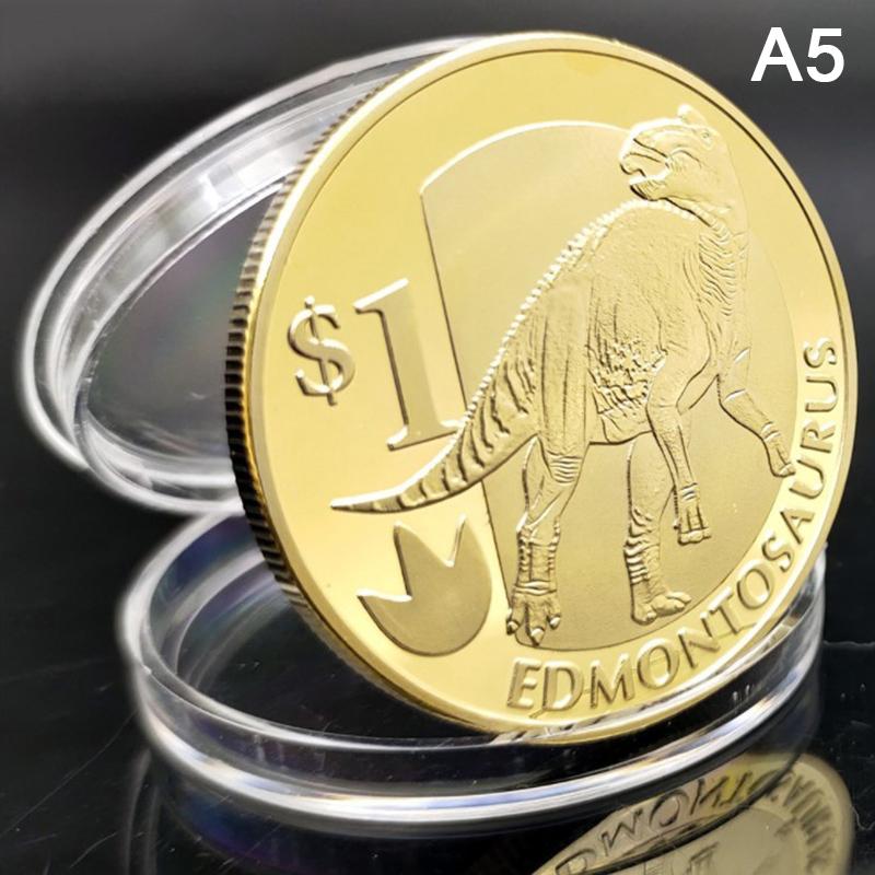 

Древний Дракон Динозавр Памятная Золотая Монета Подарок На День Рождения Громовой Дракон as the picture