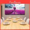 Elegant Aluminum Frame Crystal Porcelain Painting For Home Office Wall Decor
