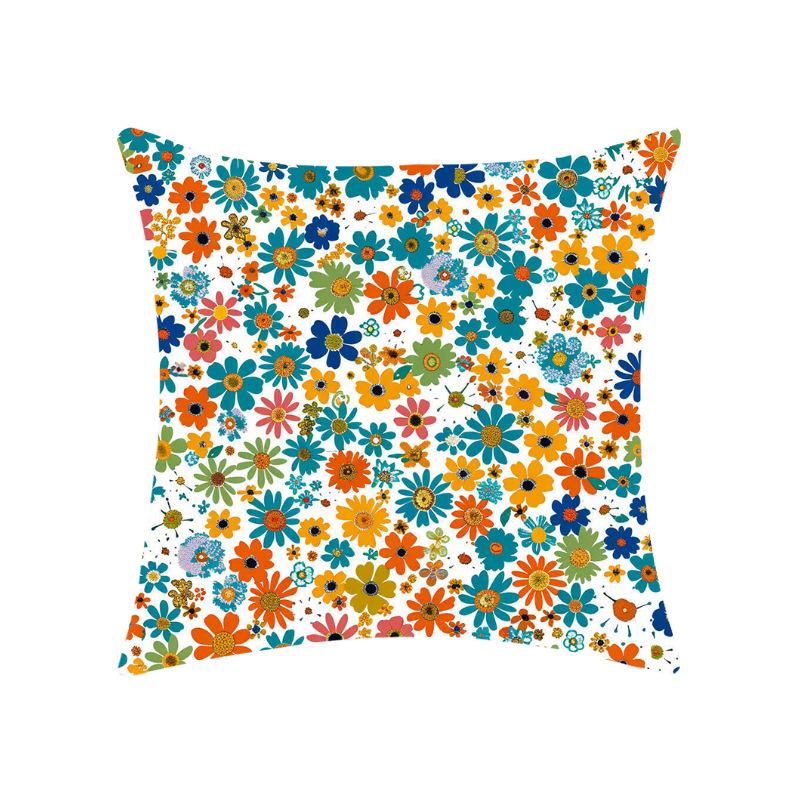 New Floral Floral Series Pillow Case Soft Car Home Decoration Bedroom Bedside Pillow Cushion Cover