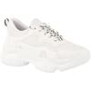 Shoetopia Women's Block Heel Sneakers White