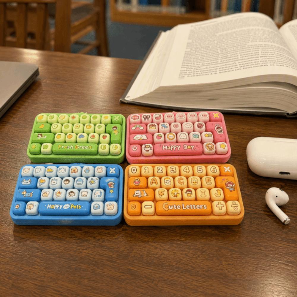 26-Tasten Mini-Tastatur Anhänger Transparente Zweifarbige Tastatur Schlüsselanhänger Kinder Tasche