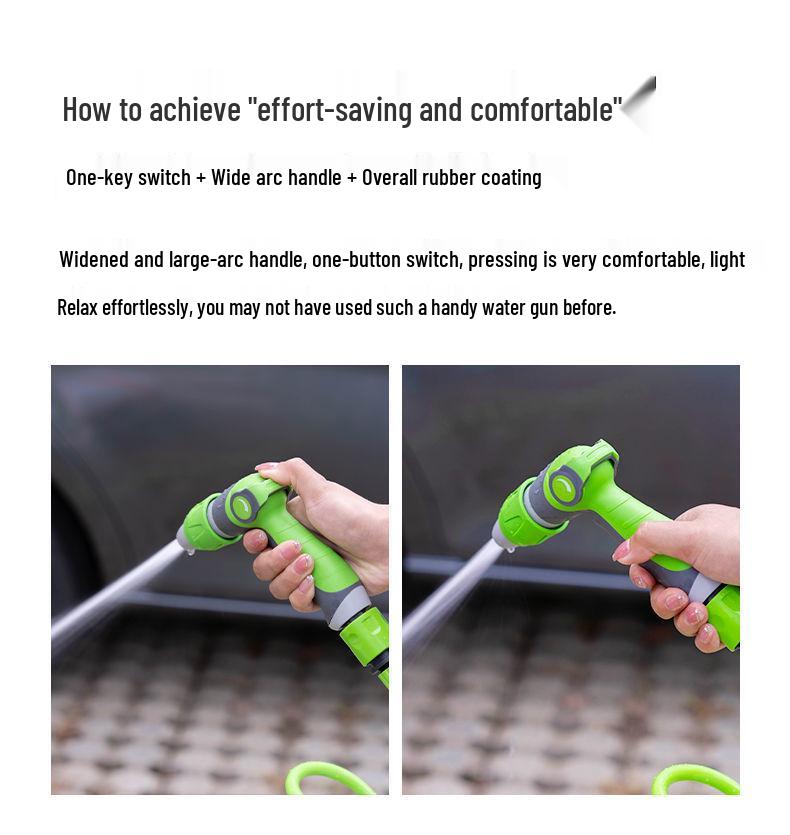 Teleskopická vysokotlaká vodní hadice a multifunkční tryska pro mytí aut a domácí použití