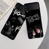 My Chemical Romance MCR Phone Case For Samsung Z Flip 7 6 5G Galaxy Z Flip 5 4 3 Black Hard Cell Cover Luxury PC Shell Coque