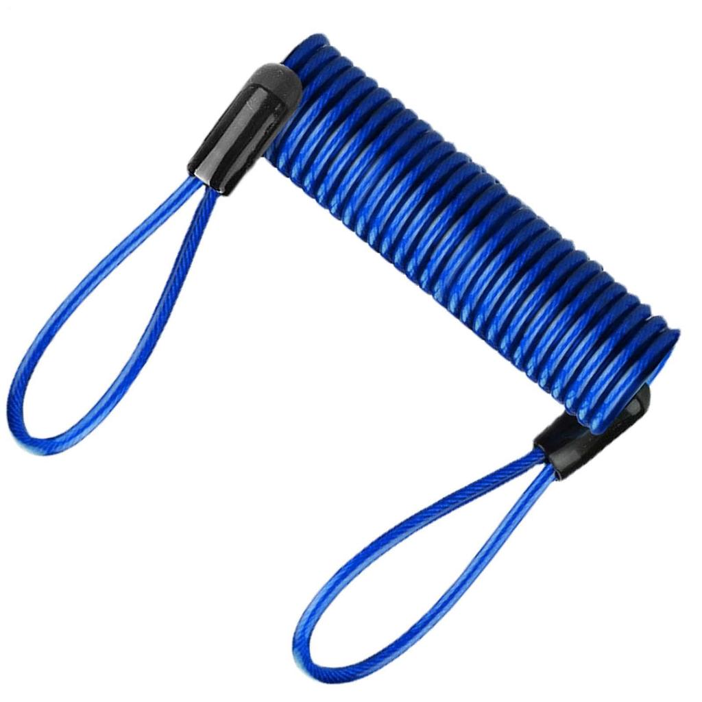 Helm-Schlosskabel | Diebstahlsicheres Scheibenschlosskabel, Sicherheits-Federkabel für Roller