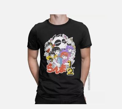T-shirt Homme Ranma 1 2 Guerrier Changeant Vêtements Classique Court