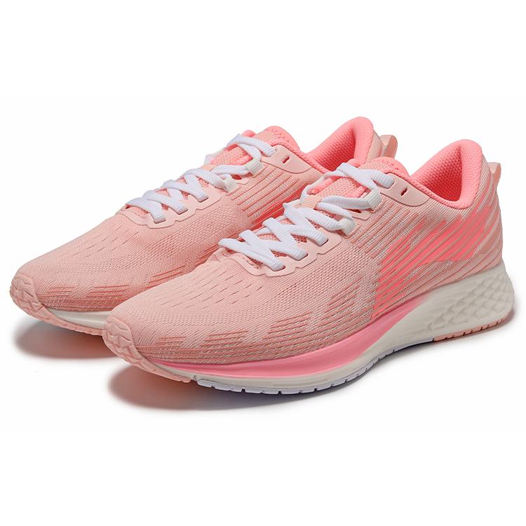 Li Ning Red Hare 4 V2 Racing Fabric Rebound Cushioning Breathable Low Top Running Shoes Women's Crystal Pink ARMR020-3