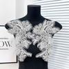 Handmade Rhinestones Embroidery Applique DIY Crafts Cloth Applique Cloth Patch  Dressmaking