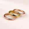 Copper and Brass Dome Ring Set, Minimalist Stacking Bands, Handmade Mixed Metal Jewelry