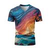 Men's Fashion Printed V-Neck Short Sleeve T-Shirt