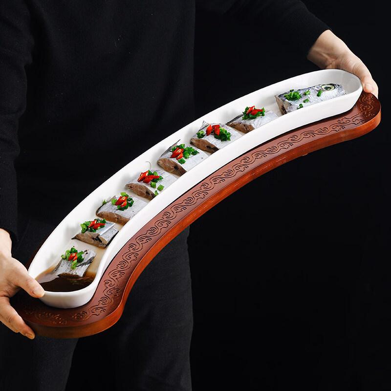 Extra-Large White Ceramic Fish Platter
