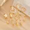 Ingemark 12Pcs/Set Creative Water Drop Wave Open Rings Women Trend 2026 Vintage Geometric Adjustable Finger Ring Daily Jewelry