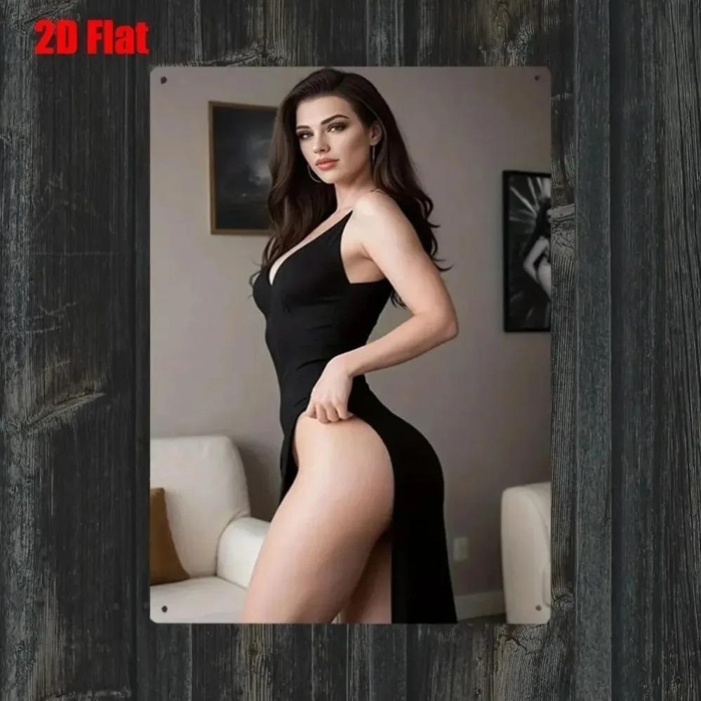 

Metal Wall Art Modern Woman Figure Painting 20x30cm Home Bar Decor 20x30cm