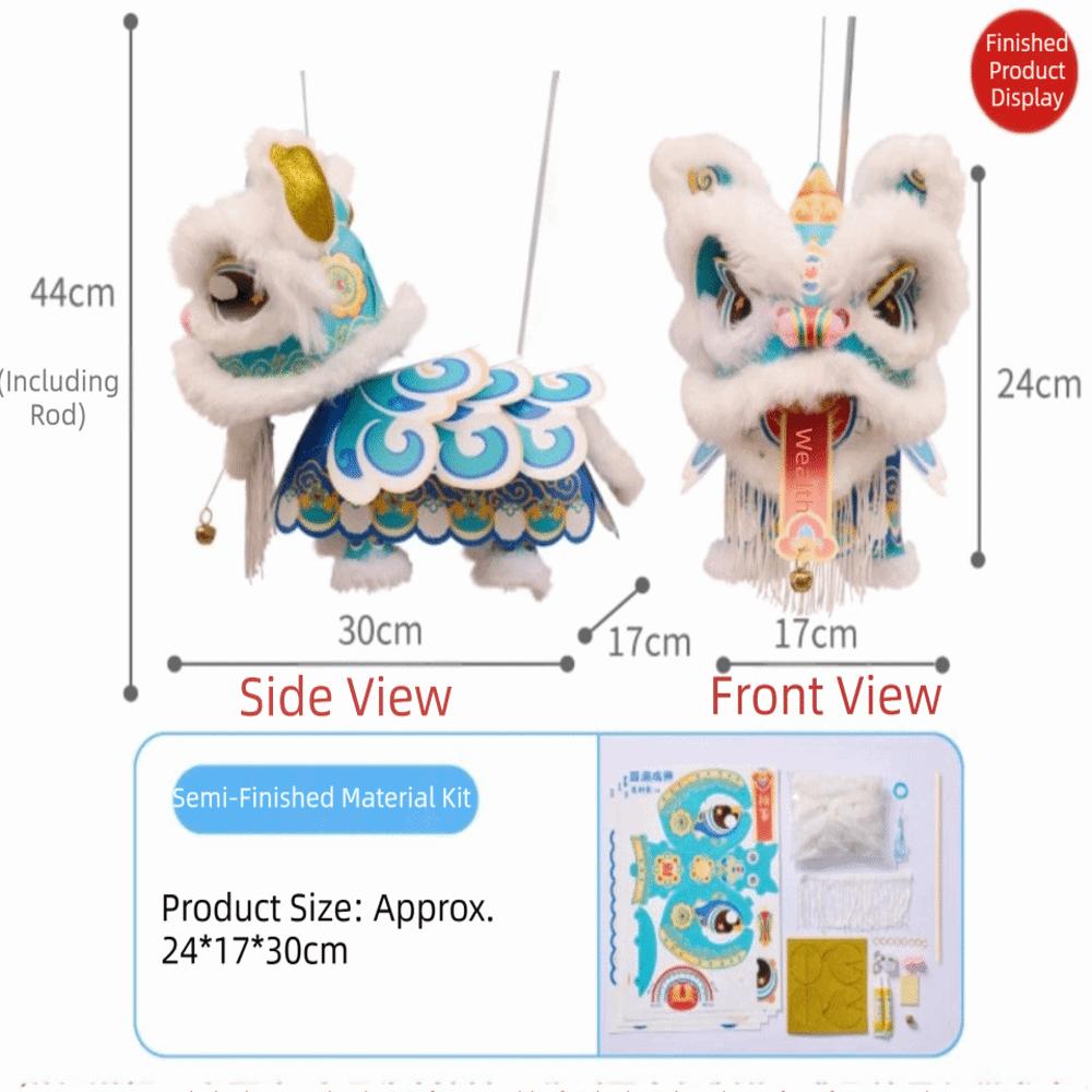 DIY Material Package New Year Lion Dance Lantern with Tassel Handmade Lantern  Chinese New Year