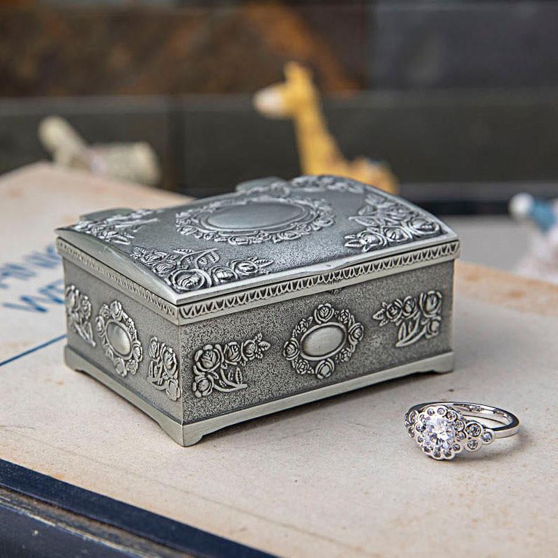 Storage Ring Creative Boxs Square Rose Earrings Stud Earrings Jewelry Gifts