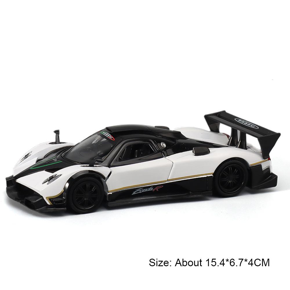1/32 Pagani Zonda R Diecast Models Huayra Dinastia Alloy Toys Miniature Car Sound Light Pull Back Doors Openned Cars Child Gifts