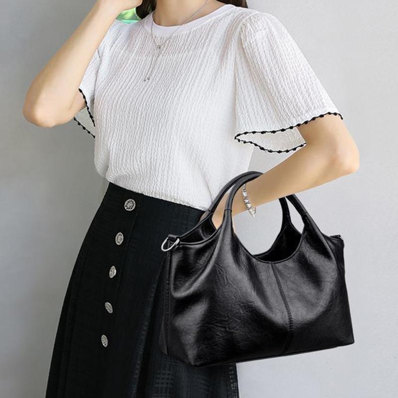 Yogodlns High Quality Large Capacity Faux Leather Women Tote Bag Designer Soft Leather Ladies Shoulder Crossbody Bag Fashion Female Handbags