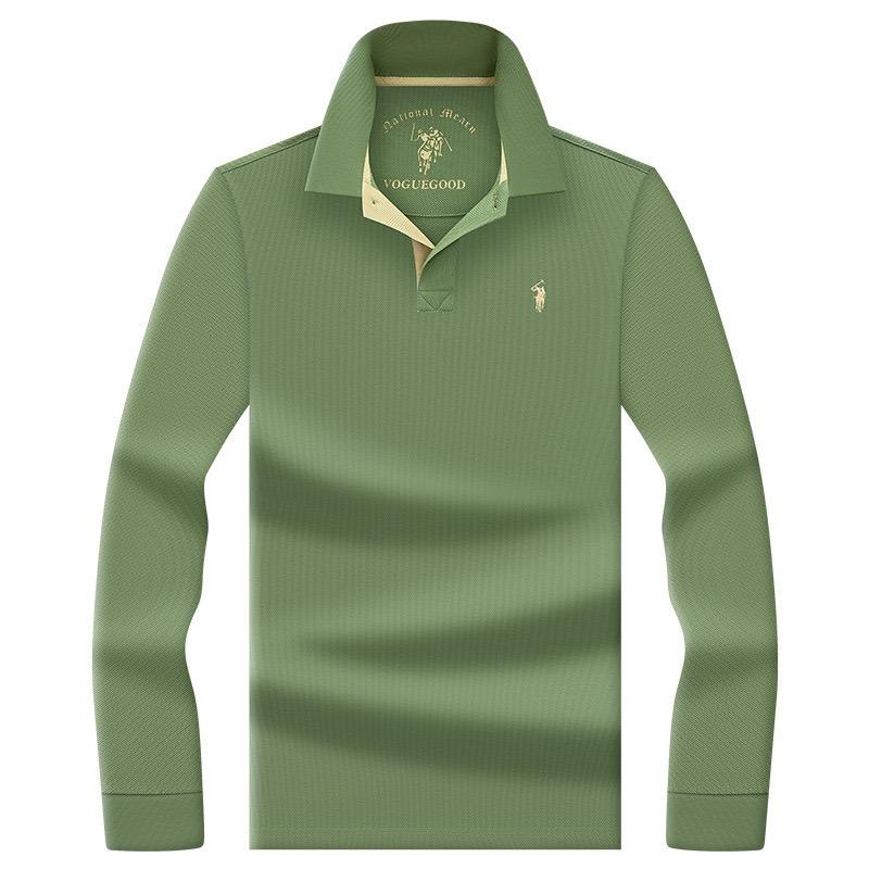 STORN Langarm-Poloshirt für Herren Herbstmode Neues luxuriöses Pony Paul Stickerei Oberteil Golf-T-Shirt