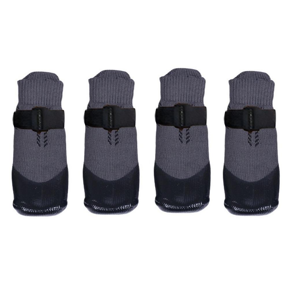 4PCS Wear Resistant Waterproof Dog Socks Shoes Dirt-Resistant Dog Paw Protector Home