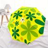 1pc Flower Pattern Automatic Folding Umbrella - 8-Rib Iron Frame, Windproof, Portable Sunshade with Plastic Handle for Travel & Outdoor Acti