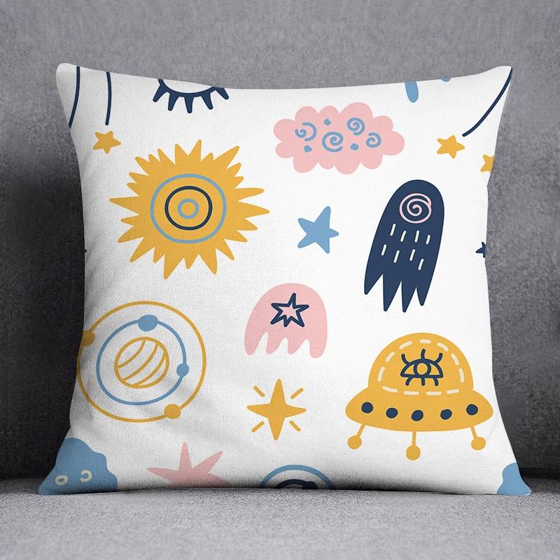 Nordic abstract printed pattern square cushion cover for home living room sofa decoration waist  pillowcase x