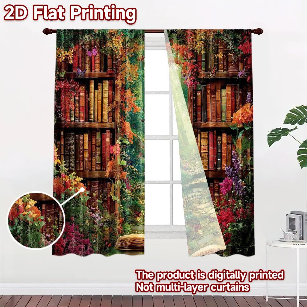 2D flat Photography Backdrop Background cloth Enchanted Forest Library 100% Polyester Festive Backdrops Use for Outdoor