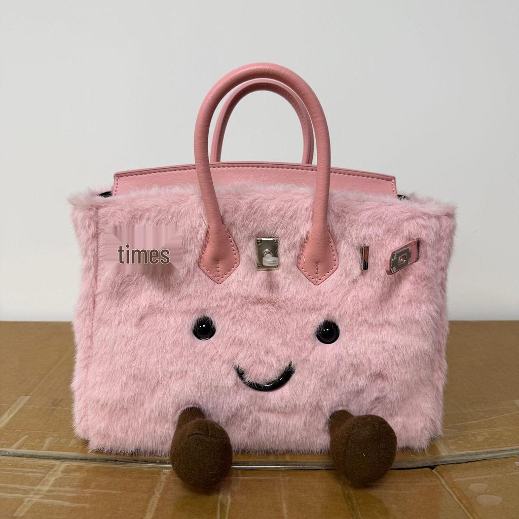 Jllycat Cute Fluffy Platinum Doll Crossbody Elf Handbag