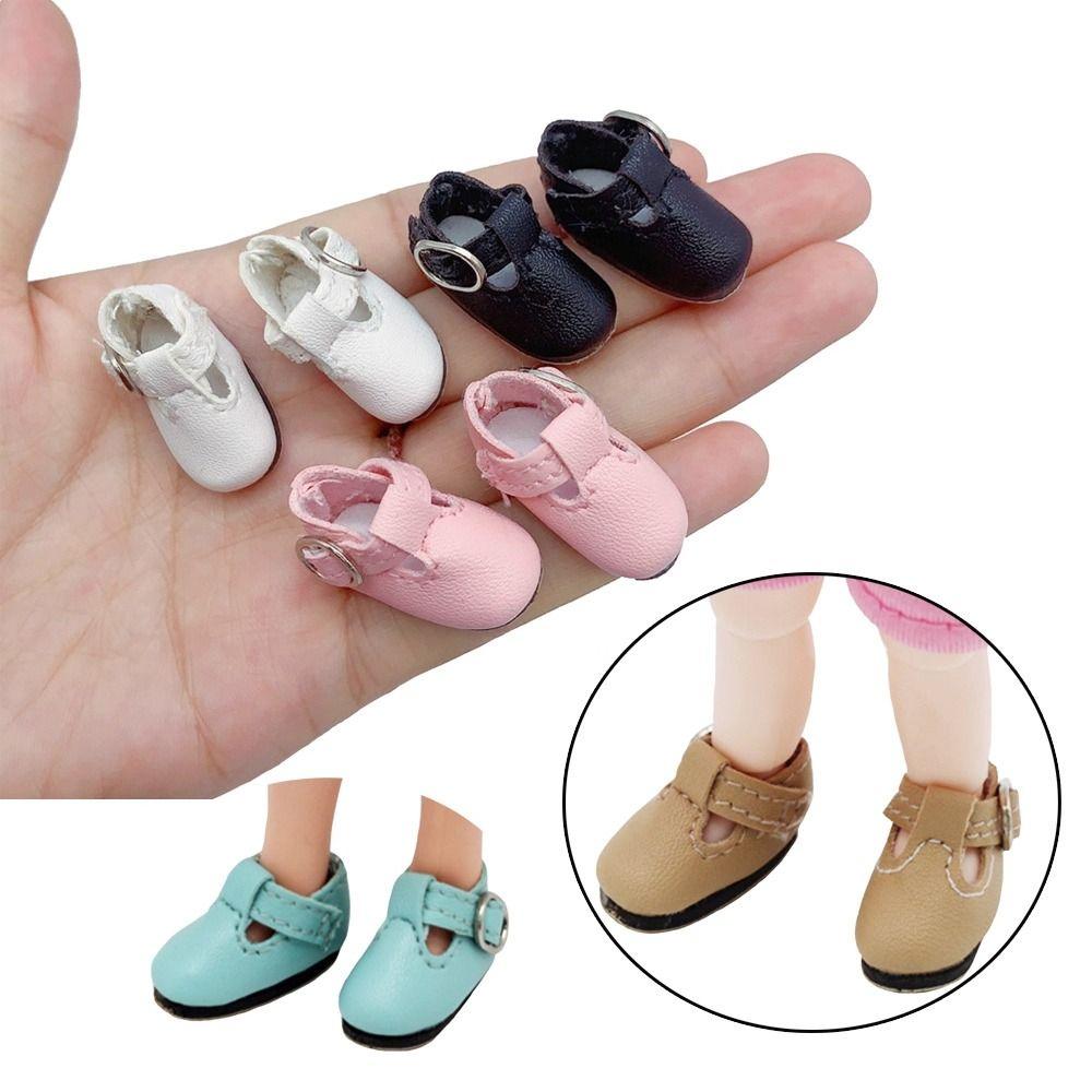 2.8cm * 1.2cm Doll Princess Shoes PU Leather Doll Sandals Lovely Mini Doll Boots  Doll Accessories