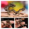 Carved Dragon Keychain Pendant Antique Mythical Animal Ornaments  Feng Shui Decor