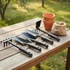 3Pcs Mini Gardening Tool Set Portable Lightweight Shovel Rake Trowel for Home Bonsai Flower Repotting