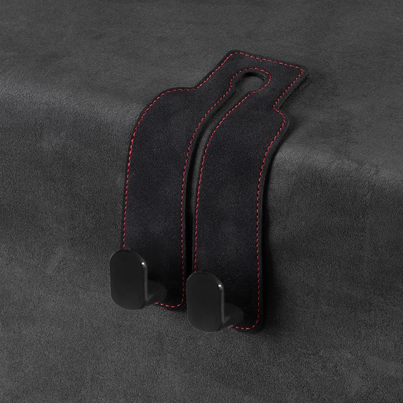 Car Seat Back Hook – Creative Suede-Finish Leather – Rear-Seat Storage & Organizer – Compact Interior Hook