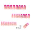 3D Star French Floral Rhinestone Gradient Square Nails - Medium-Long Luxury Wearable Nail Tips