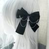 Cute Sweet Girly Dark Bow Hair Clip Bow Cross Gothic Y2K-style Bow Bunches Accessories Sweet Balletcore