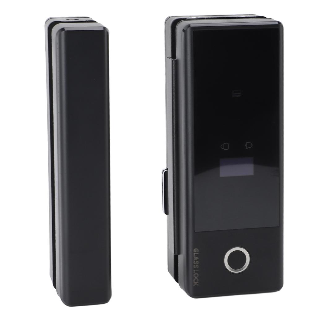 Electronic Glass Door Safety Lock 4 Ways Unlock TYPE C Interface Smart Glass Door Safety Lock with Keys for Office