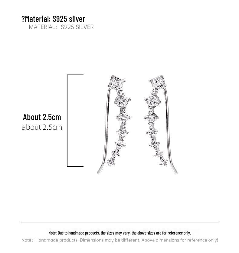 Banyan Tree S925 Silver Zircon Earrings - Elegant & Stylish Ear Hooks for Women
