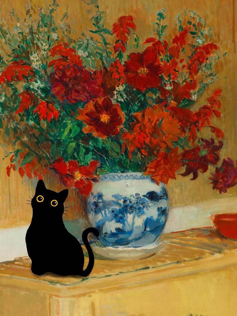 Van Gogh Black Cat Sunflowers Funny Art Matisse Monet Canvas Painting Posters And Prints Wall Pictures For Living Room Decor