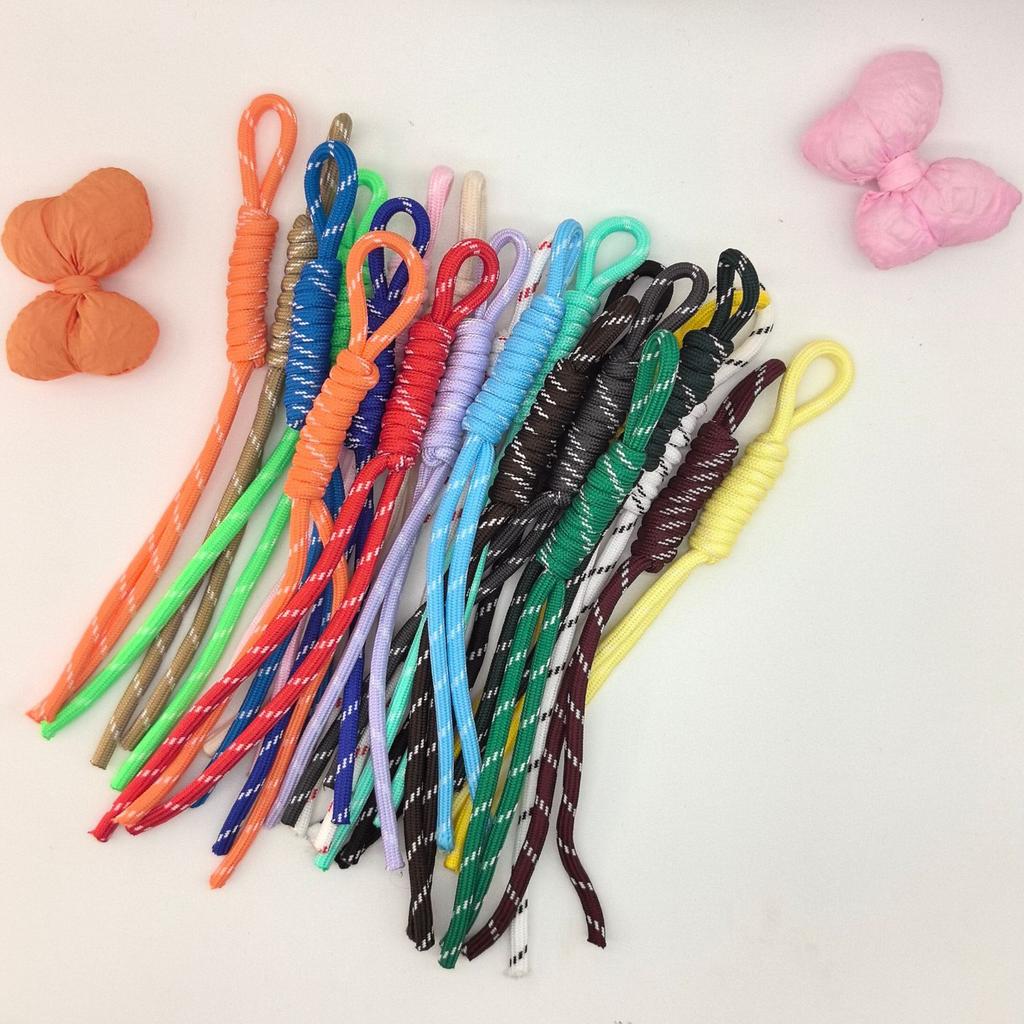 Spot Color Hand-Woven Rope Lanyard Pendant Trendy Color Nylon Rope Bag Keychain Pendant High Sense